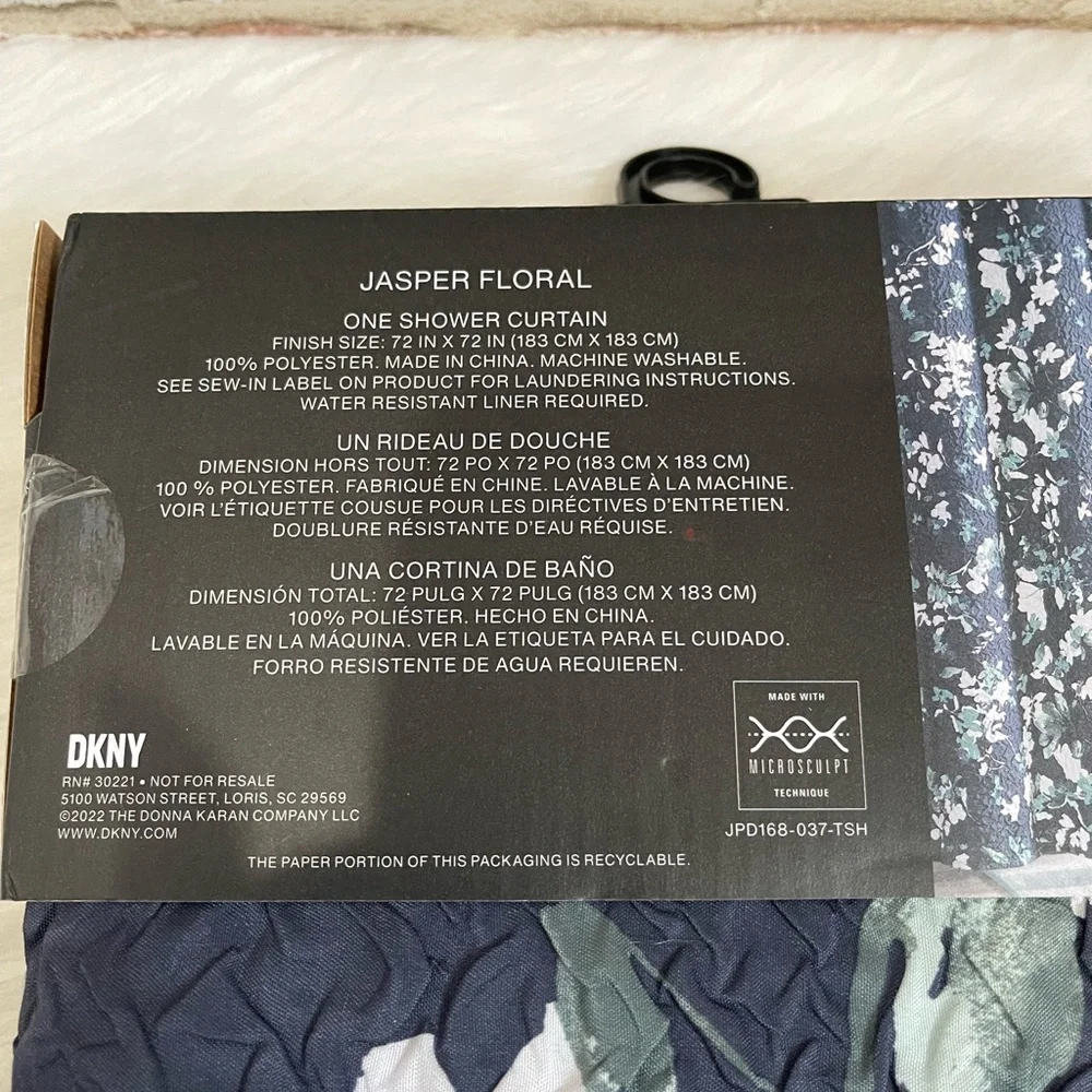 DKNY SHOWER CURTAIN JASPER FLORAL